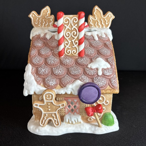 Partylite Gingerbread Christmas House Tealight Candle Holder P7304 - Picture 4 of 7